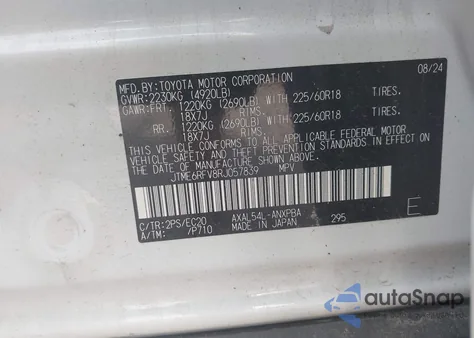 2024 Toyota Rav4 Hybrid Xse z USA, uszkodzony, nr VIN JTME6RFV8RJ057839